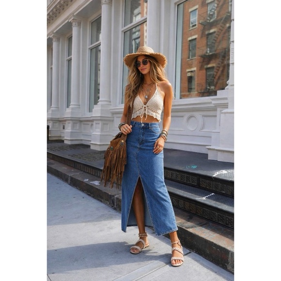 Madewell Denim - MADEWELL Midi Jean Skirt